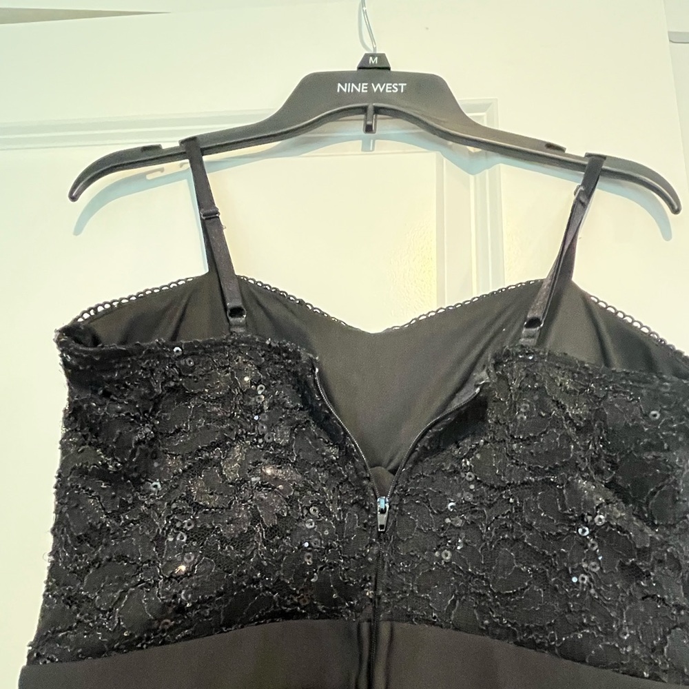 Candie's Black Lace and Sequin Evening Dress